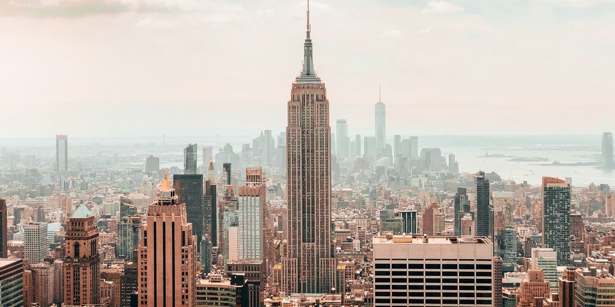 Uitzicht over de skyline van New York